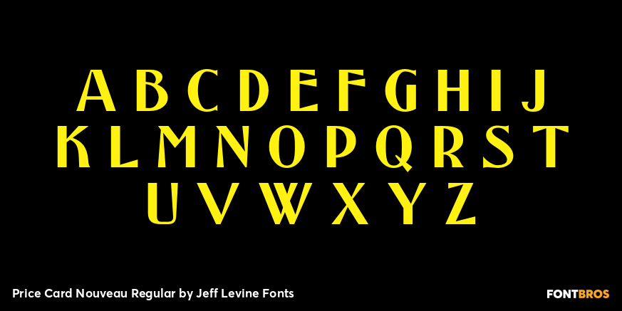 Price Card Nouveau Regular Font Poster #1