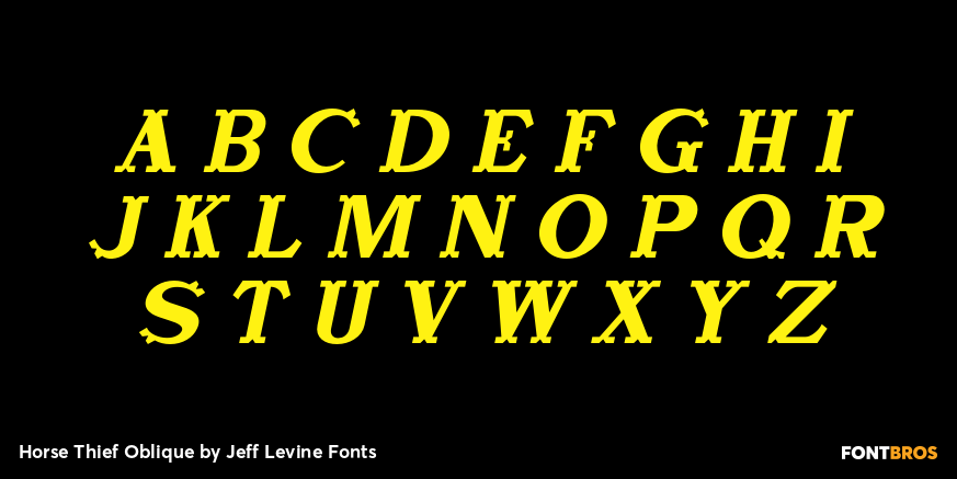 Horse Thief Oblique Font Poster #3