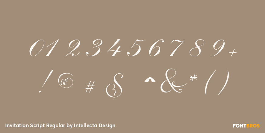 Invitation Script Regular Font Poster #1