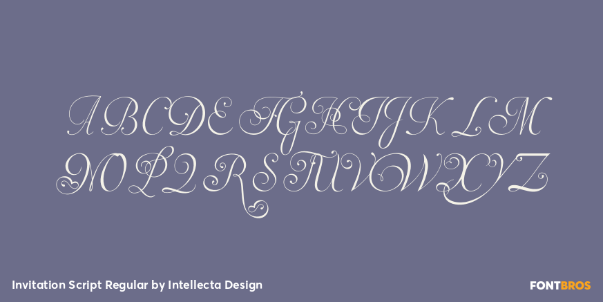 Invitation Script Regular Font Poster #2