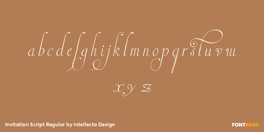 Invitation Script Regular Font Poster #1