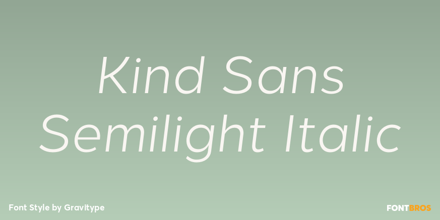 Kind Sans Semilight Italic Poster