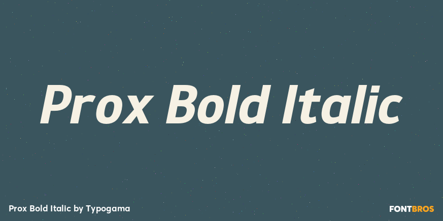 Prox Bold Italic Font Poster #1