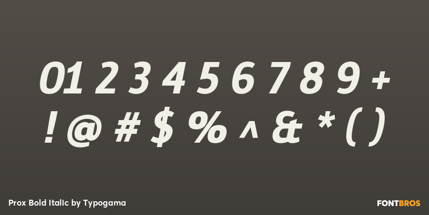 Prox Bold Italic Font Poster #4