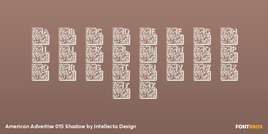 American Advertise 015 Shadow Font Poster #2