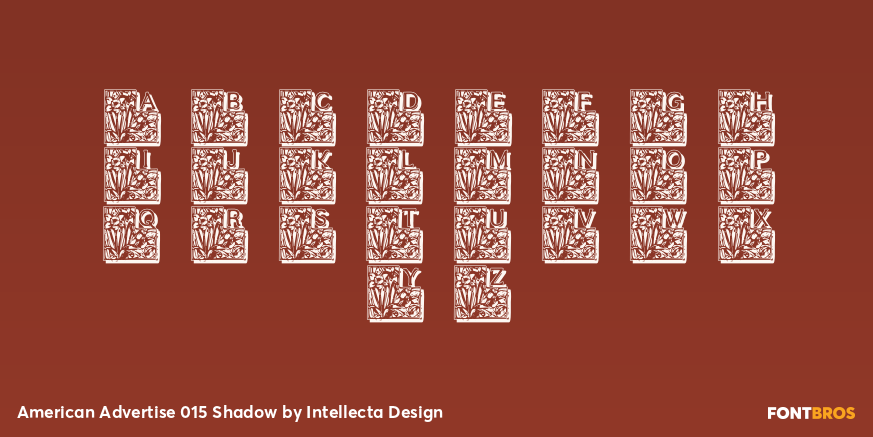 American Advertise 015 Shadow Font Poster #3