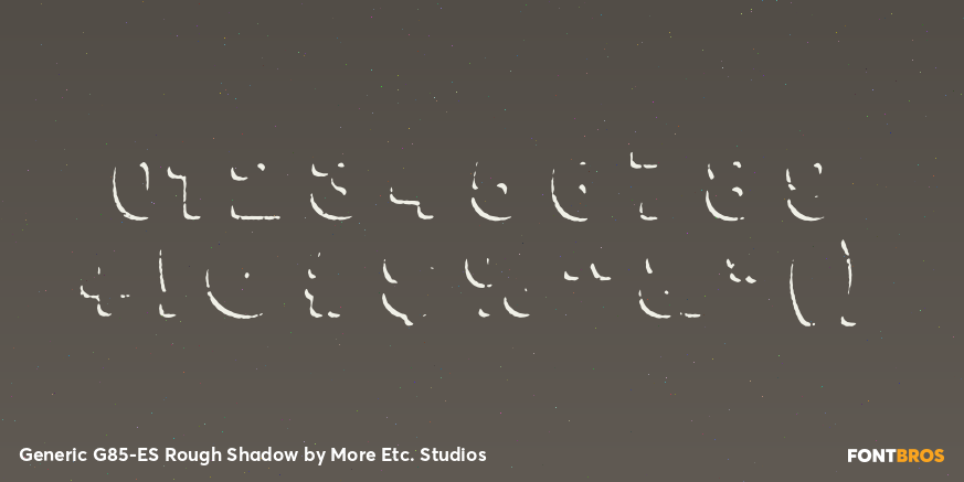 Generic G85-ES Rough Shadow Font Poster #1