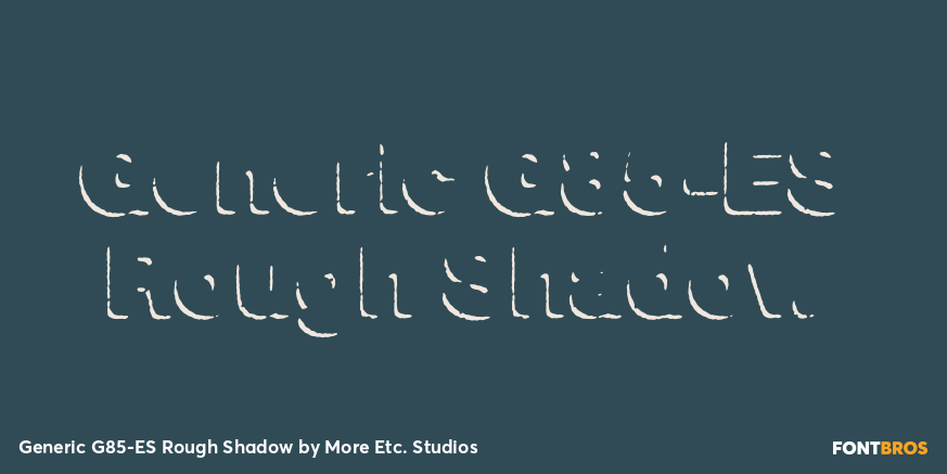 Generic G85-ES Rough Shadow Poster