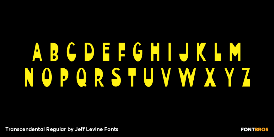 Transcendental Regular Font Poster #3
