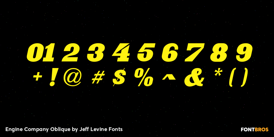 Engine Company Oblique Font Poster #4