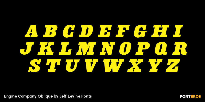 Engine Company Oblique Font Poster #2