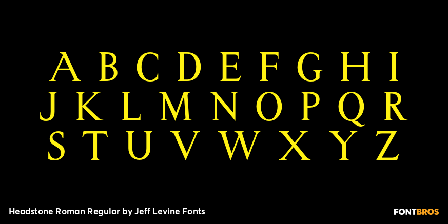 Headstone Roman Regular Font Poster #3