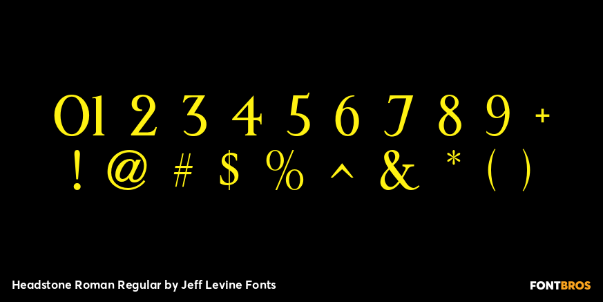 Headstone Roman Regular Font Poster #4