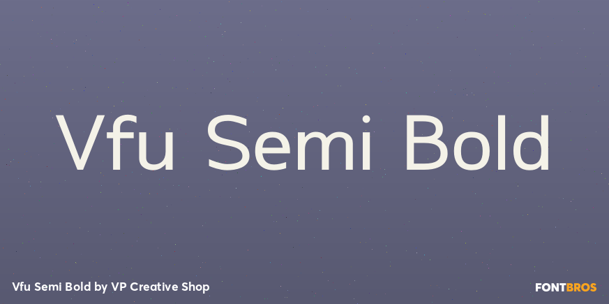 Vfu Semi Bold Font Poster #1
