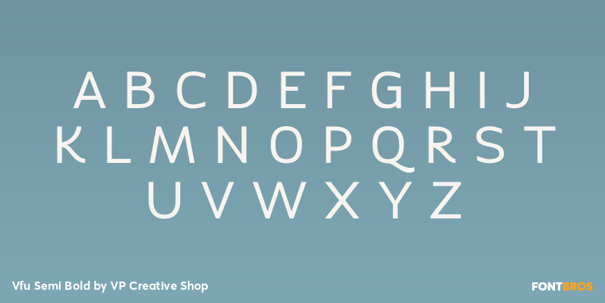 Vfu Semi Bold Font Poster #2