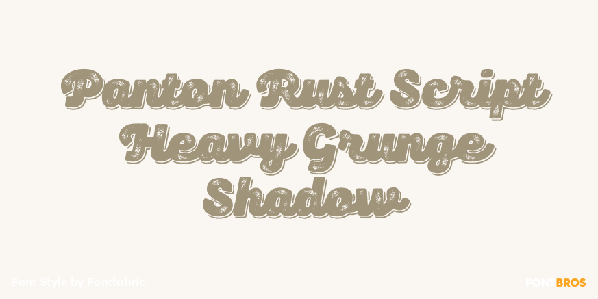 Panton Rust Script Heavy Grunge Shadow Poster