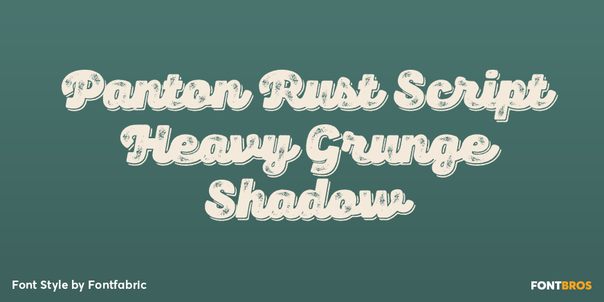 Panton Rust Script Heavy Grunge Shadow Poster