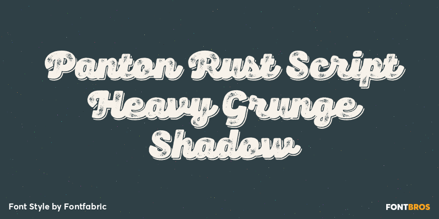 Panton Rust Script Heavy Grunge Shadow Poster