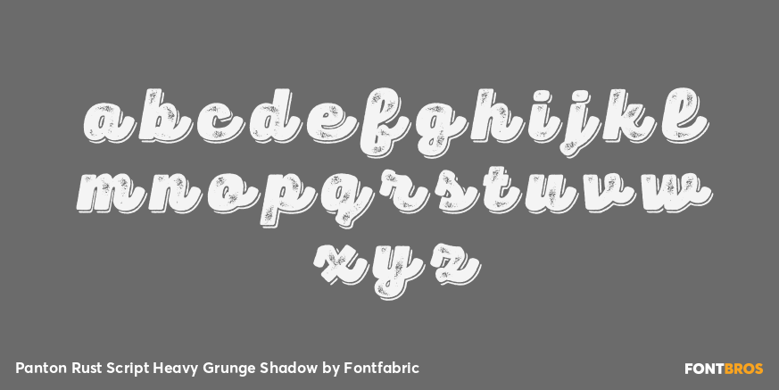 Panton Rust Script Heavy Grunge Shadow Font Poster #3