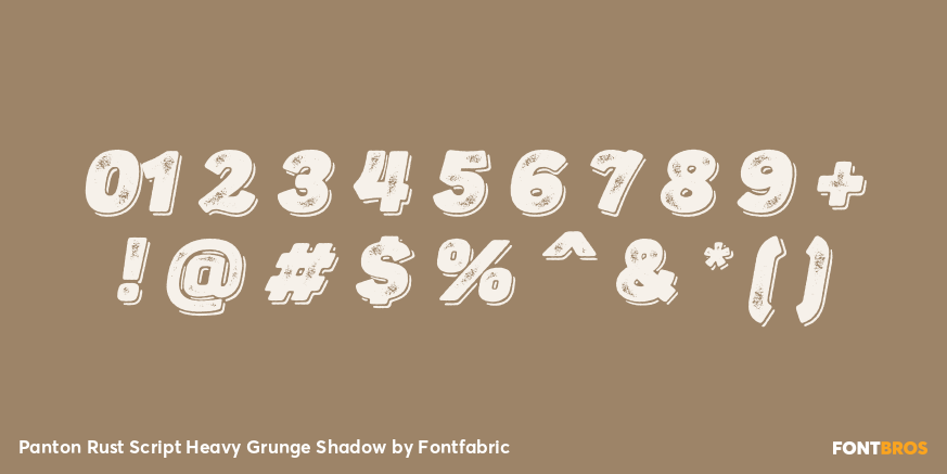 Panton Rust Script Heavy Grunge Shadow Font Poster #4