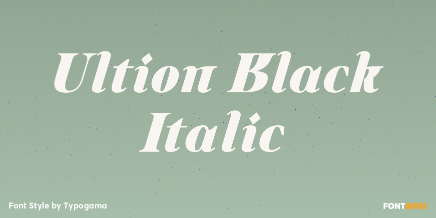 Ultion Black Italic Poster