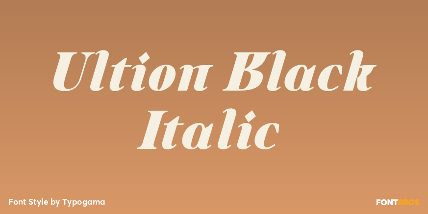 Ultion Black Italic Poster
