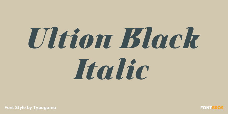 Ultion Black Italic Poster