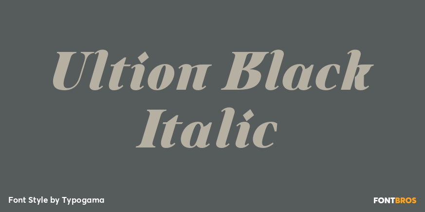 Ultion Black Italic Poster
