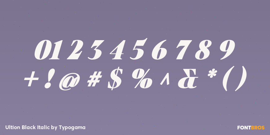Ultion Black Italic Font Poster #1