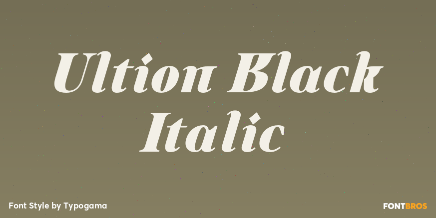 Ultion Black Italic Poster