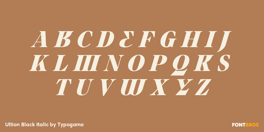 Ultion Black Italic Font Poster #1