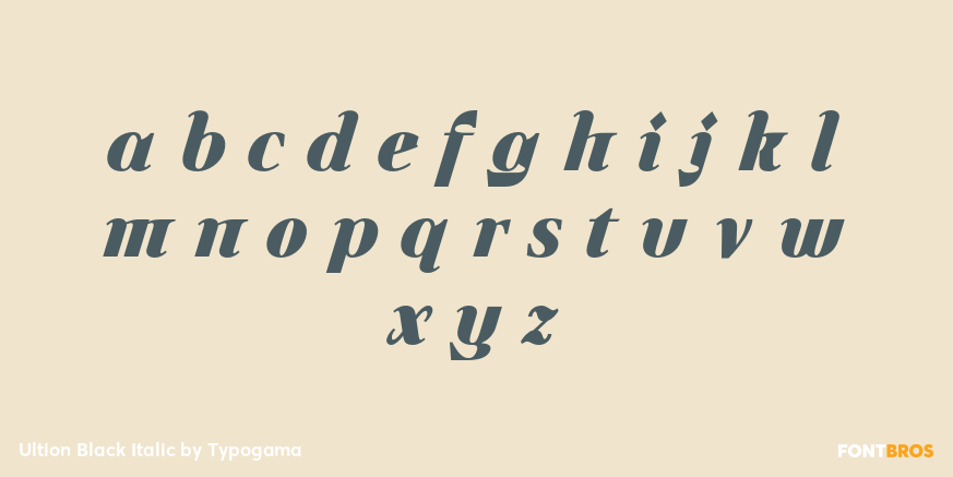 Ultion Black Italic Font Poster #1