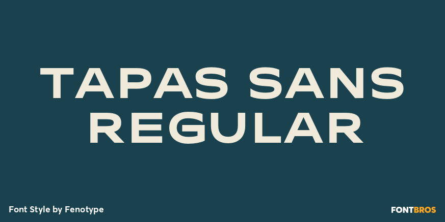 Tapas Sans Regular Poster