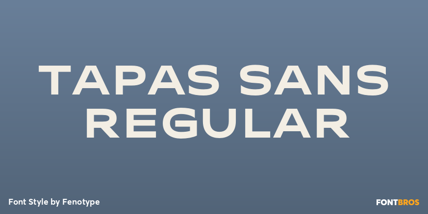 Tapas Sans Regular Poster