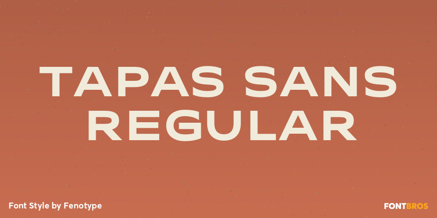 Tapas Sans Regular Poster