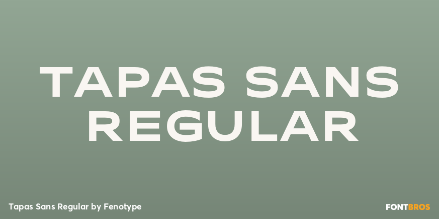 Tapas Sans Regular Poster