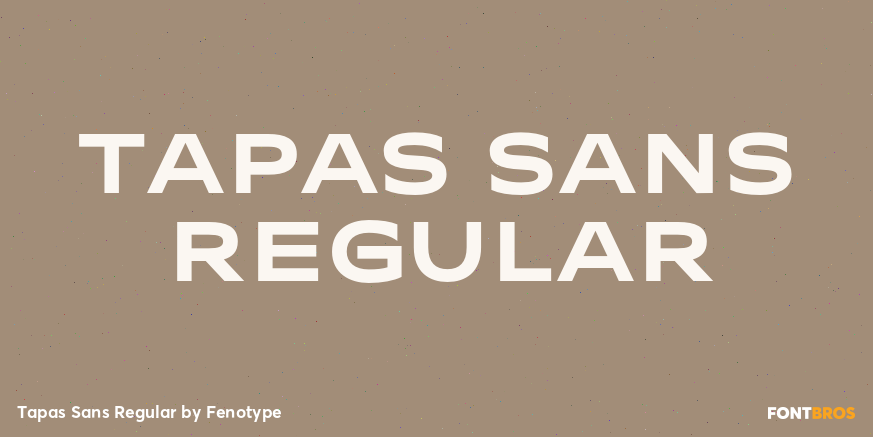 Tapas Sans Regular Poster