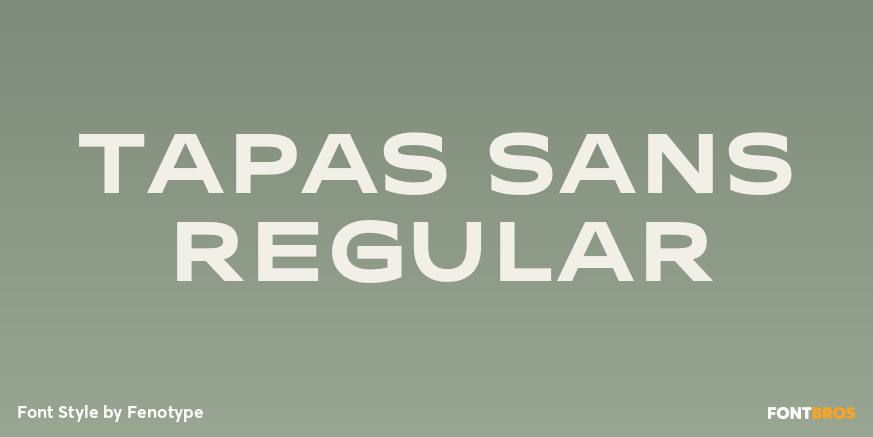 Tapas Sans Regular Poster