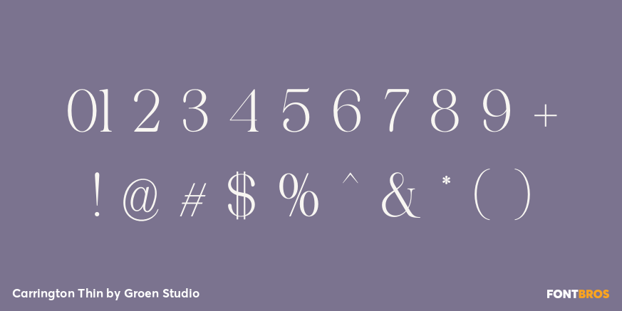 Carrington Thin Font Poster #4