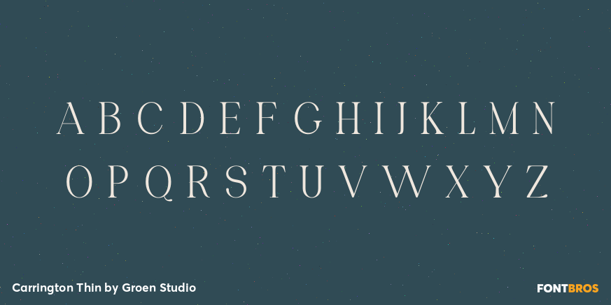 Carrington Thin Font Poster #2