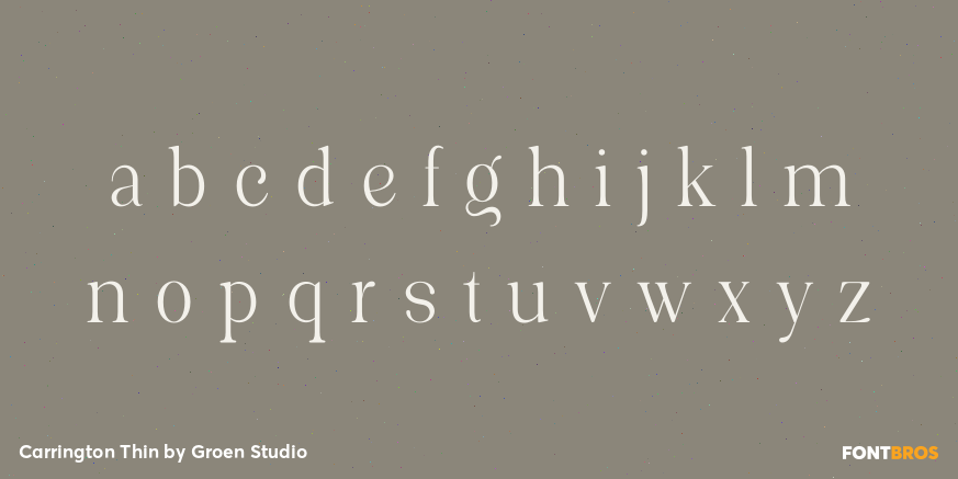 Carrington Thin Font Poster #3