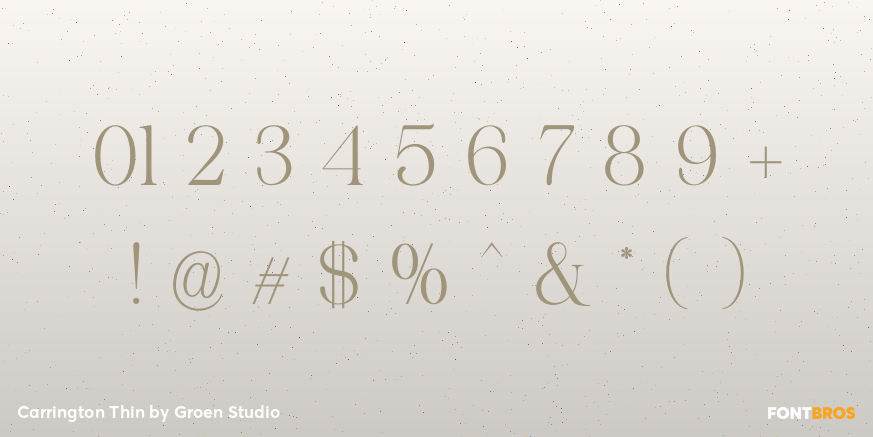 Carrington Thin Font Poster #4