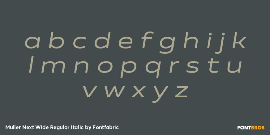 Muller Next Wide Regular Italic Font Poster #3