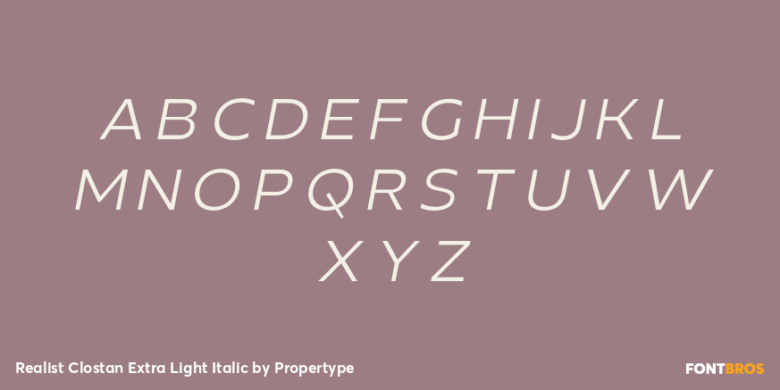 Realist Clostan Extra Light Italic Font Poster #2