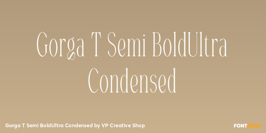 Gorga T Semi BoldUltra Condensed Font Poster #1