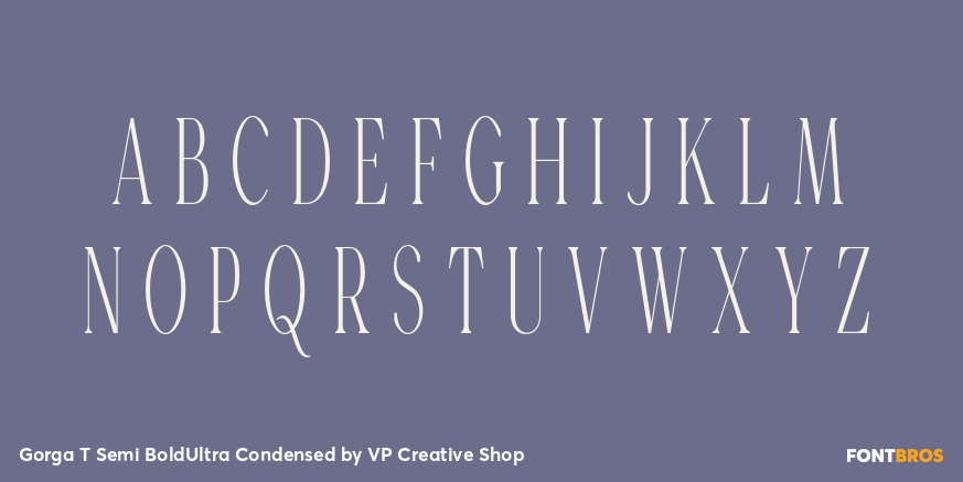 Gorga T Semi BoldUltra Condensed Font Poster #2