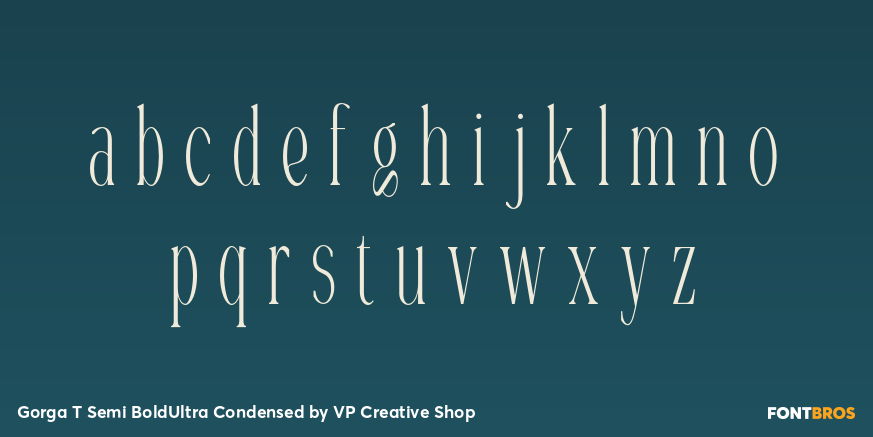 Gorga T Semi BoldUltra Condensed Font Poster #3