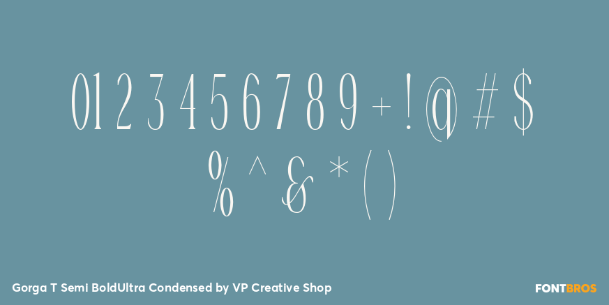 Gorga T Semi BoldUltra Condensed Font Poster #4