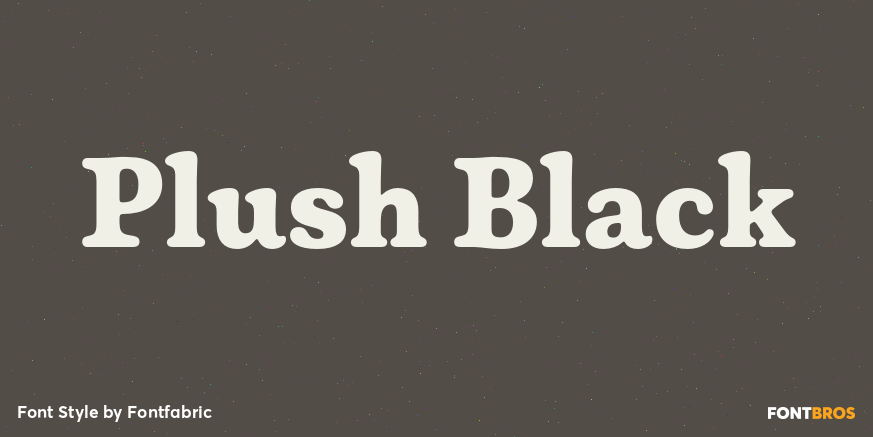 Plush Black Font Poster #1