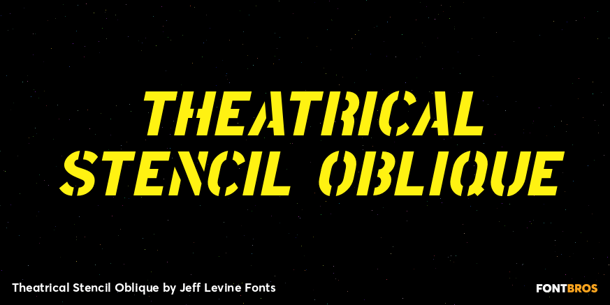 Theatrical Stencil Oblique Font Poster #1